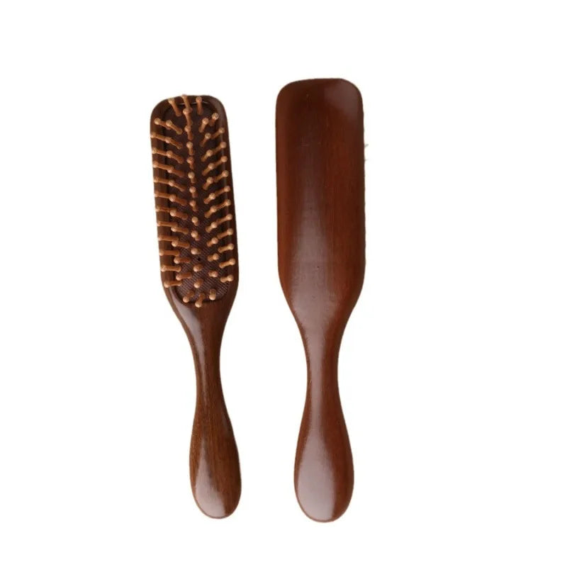 Natural Wooden Comb – Anti-Static Meridian Massage, No-Snag Wide Tooth Comb for Straight & Curly Hair for Women & Girls