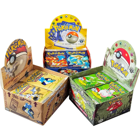 Pokémon Booster Packs Base Fossil Jungle - 11 Cards Per Pack & 36 Pack Booster Box Proxy Game Cards Collection