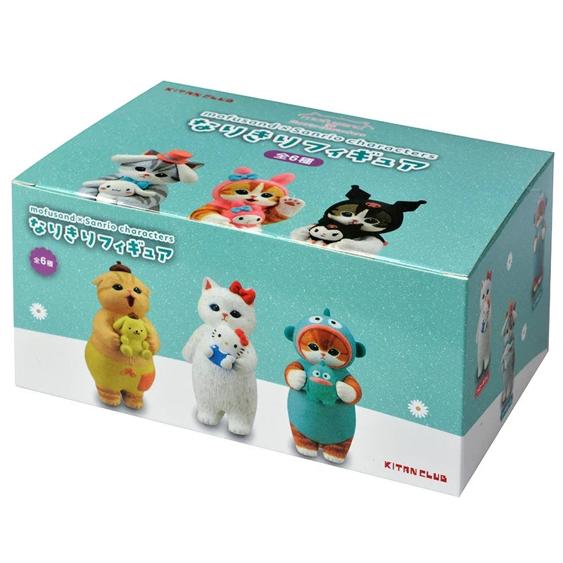 Mofusand Shark Cat Mini Figures - Cute Blind Box Animal Anime Ornaments for Kids and Collectible Gifts