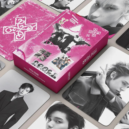 Kpop 7TH YEAR Album LOMO Photo Card Set - 55PCS Boy Group Member Fan Collection Cards Gift
