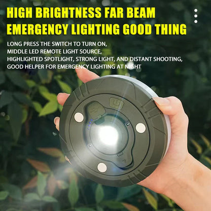 USB Rechargeable Camping Light: 10m RGB Light String, Outdoor Tent Atmosphere Light with Magnet Hook - XTE LED Flashlight