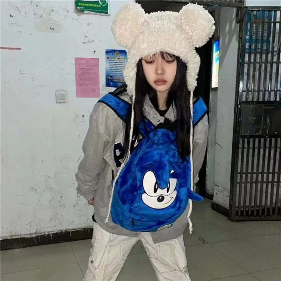 Pokemon Cartoon Plush Backpack - Large Capacity Student School Bag for Boys & Girls Kids