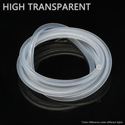 Food Grade Silicone Tube Hose - 1 Meter Flexible Rubber Pipe Water Drink Connector in 1mm to 10mm Inner Diameter Sizes