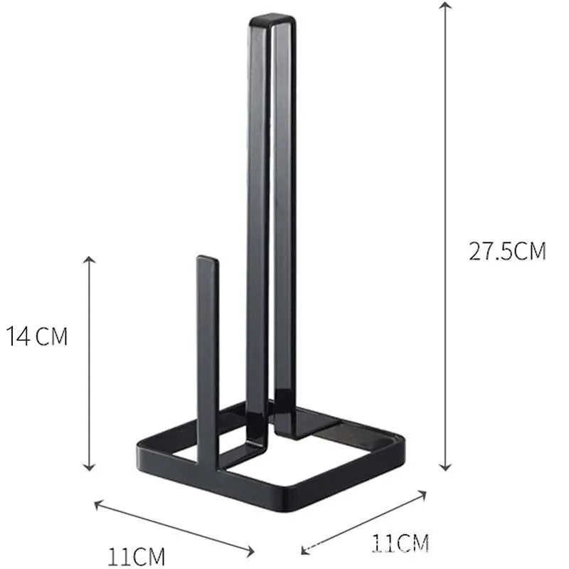 Portable Kitchen & Bathroom Paper Towel Holder – Silver Napkin Rack Stand for Home Storage & Small Accessories