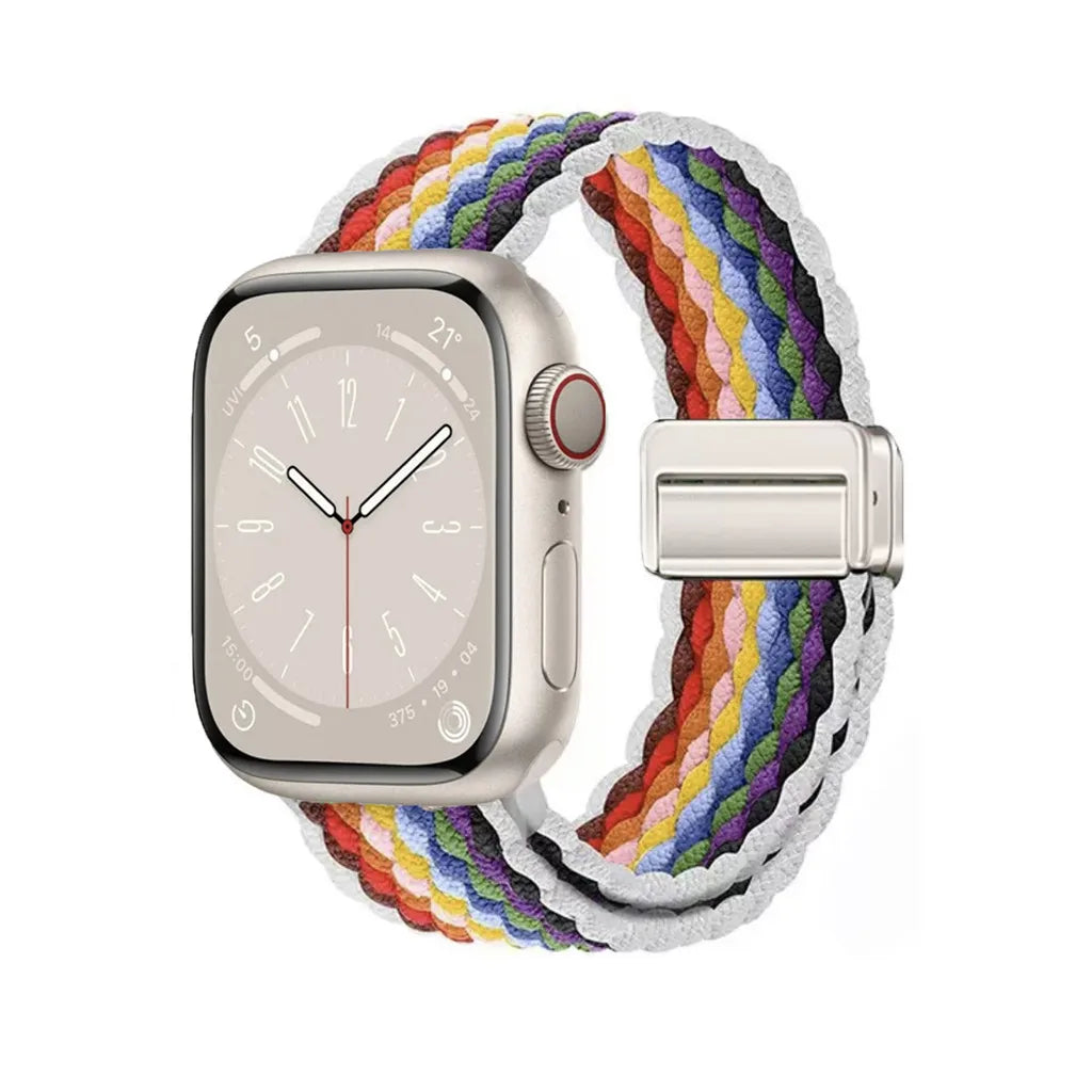 Nylon Braided Apple Watch Band - Durable Replacement Strap for Series 10/9/8/7/6/5/3 SE Ultra 49mm to 38mm