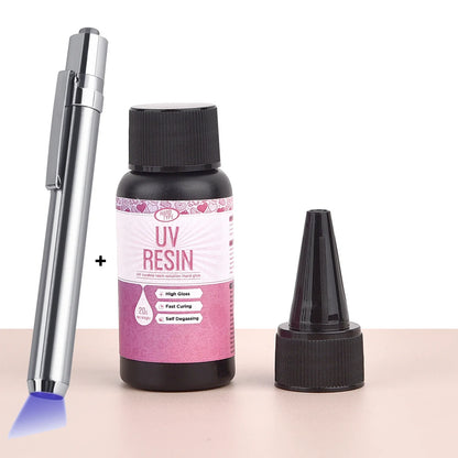 UV Epoxy Resin Glue - High Transparency Fast Drying Jewelry Making DIY Craft Adhesive 20g/50g/100g