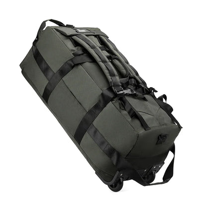 80L Rolling Duffle Bag with Wheels – 31" Heavy-Duty Foldable Travel Duffel, Water-Resistant Luggage with Shoulder Strap