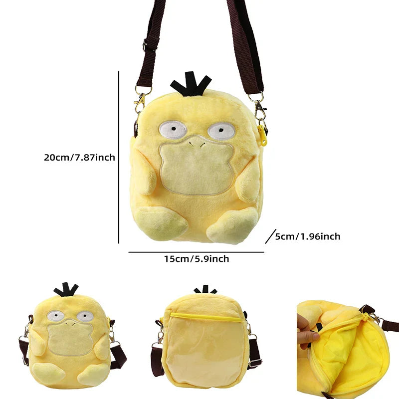 Gengar Mimikyu Snorlax Rowlet Lucario Charmander Plush Backpack — Pokémon Anime Shoulder Bag Toy Doll