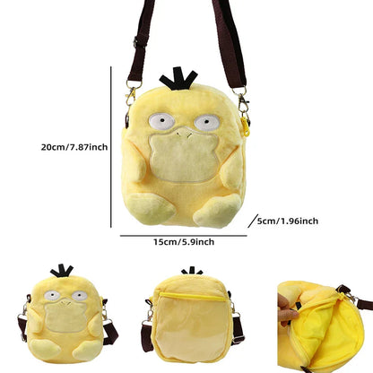 Gengar Mimikyu Snorlax Rowlet Lucario Charmander Plush Backpack — Pokémon Anime Shoulder Bag Toy Doll