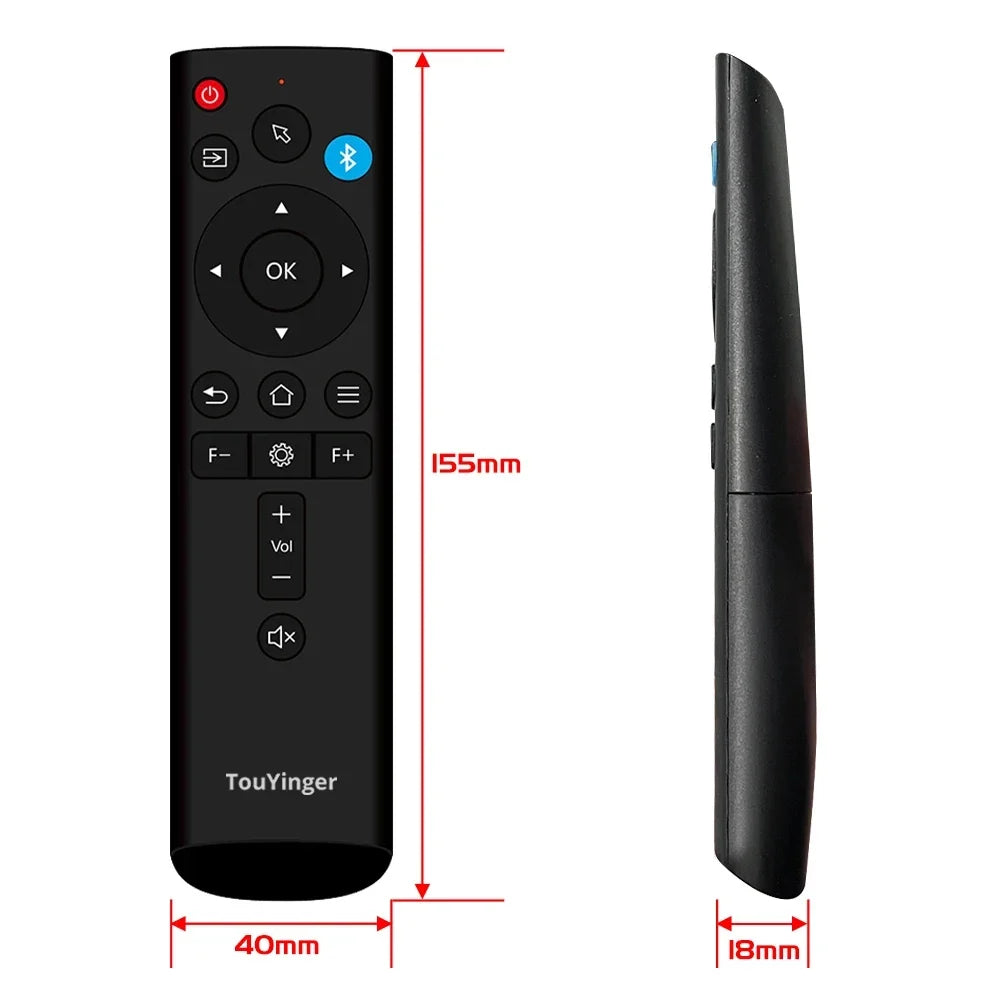 Touyinger 2.4G Bluetooth Projector Remote Control - Wireless Replacement Remote for Q12W Pro Q11W Q10W Plus H6 Pro