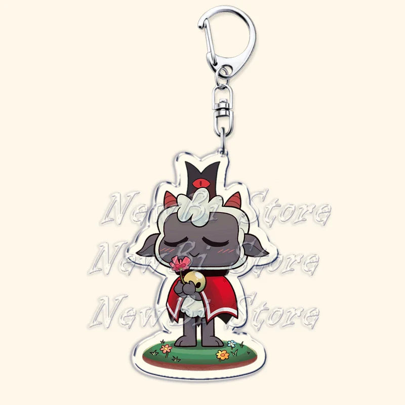 Funny Dark Video Game Sheep Keychain – Cute Lamb & Goat Bag Accessory Gamer Gift