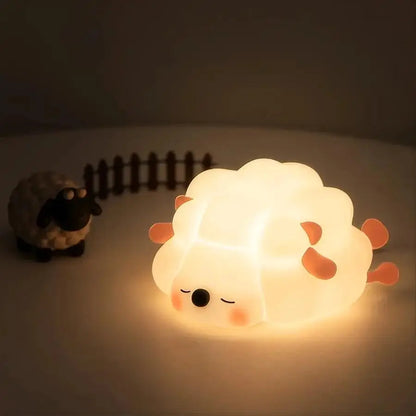 LED Silicone Rabbit Night Light – Touch Sensor Cute Animal Lamp, Bedroom & Kids Table Lamp, Home Decor Gift for Baby and Child