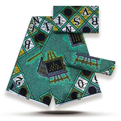 African Wax Print Fabric - 100% Cotton Nigerian Ankara Batik Material for Women’s Dresses