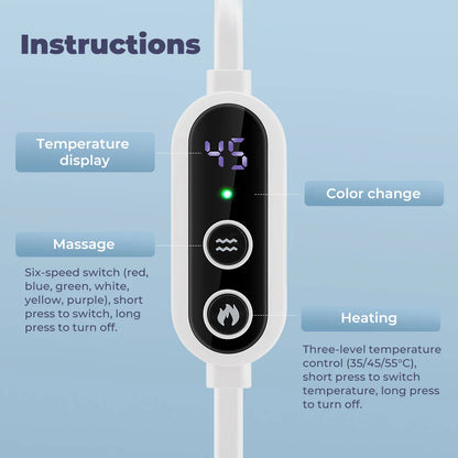 Electric Heated Eye Massager — Hot Compress & Massage Mask for Eye Strain, Dark Circles & Sleep Relief