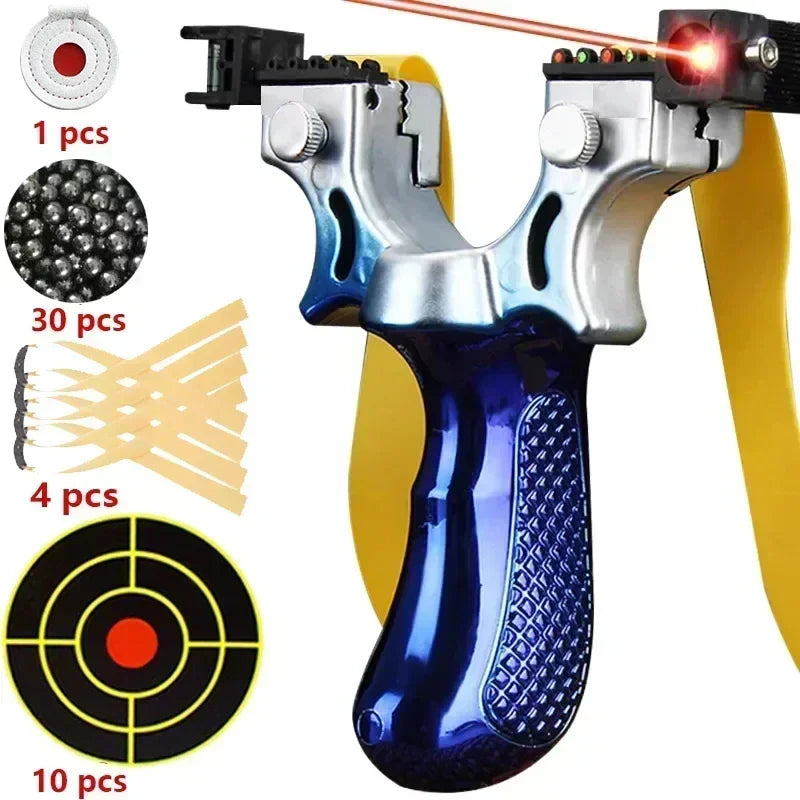 Laser Pointing Slingshot – 10 Style High Precision Aiming Catapult for Outdoor Hunting & Target Shooting Accessories