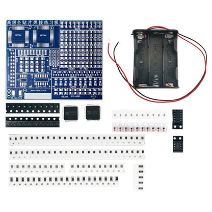 SMD/SMT Soldering Practice Board - DIY Electronic Project Kit for LED, Transistor & Component Training