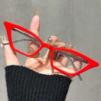 Luxury Cat Eye Reading Glasses for Women – Fashion Triangle Design Blue Light Blocking Computer Protective Eyewear