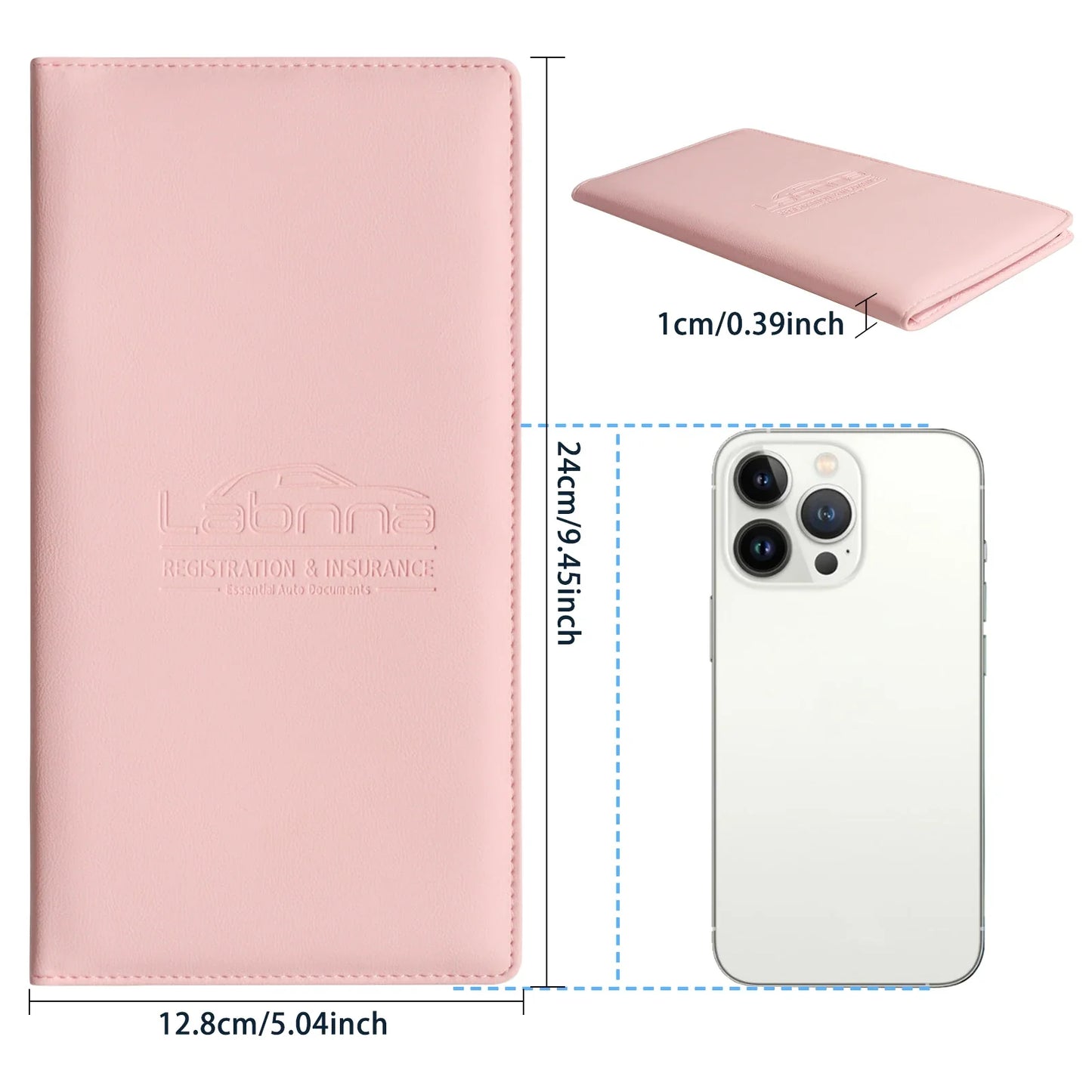 Men & Women Car Registration & Insurance Card Holder – PU Leather License Holder for Driver's License