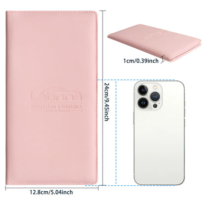 Men & Women Car Registration & Insurance Card Holder – PU Leather License Holder for Driver's License