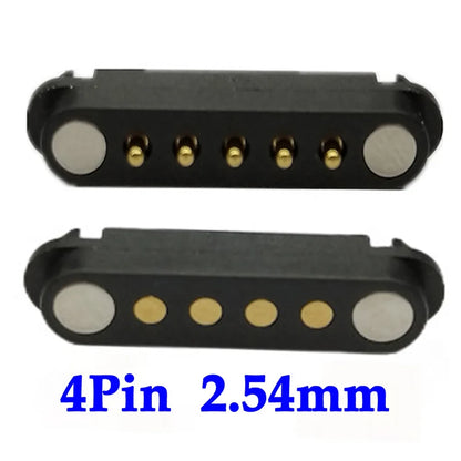 2A DC Magnetic Pogo Pin Connector Set - 2Pin 3Pin 4Pin 5Pin Spring Loaded Male Female Power Socket for Electronics Projects