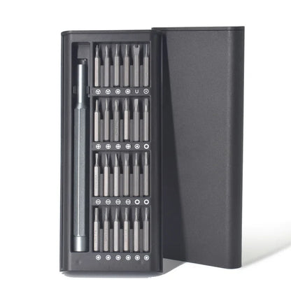 25-in-1 Precision Screwdriver Set – Magnetic Phillips, Torx & Hex Bits for iPhone, PC, Watch, Camera & Glasses