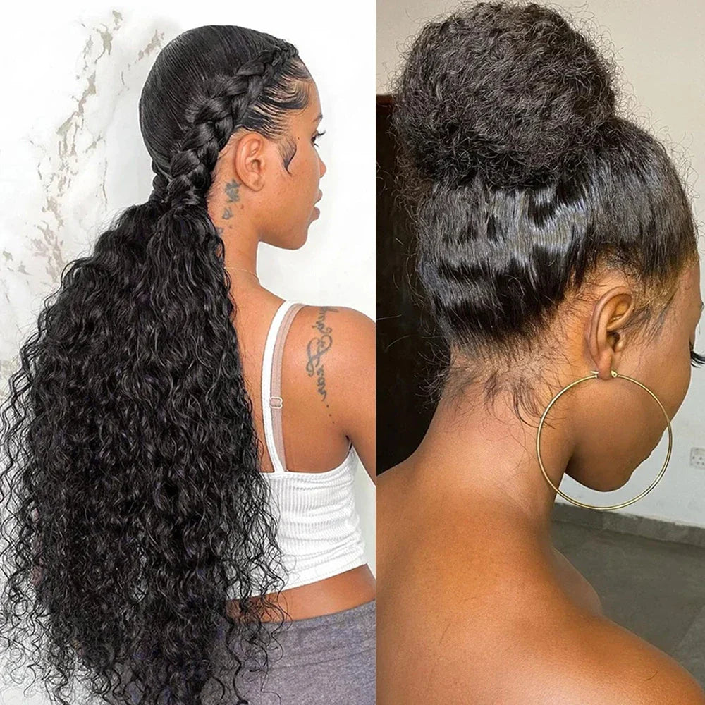 250 Density 360 Full HD Lace Front Human Hair Wig – 30 Inch Pre-Plucked Glueless Deep Curly Wave 13x6 Frontal Wig