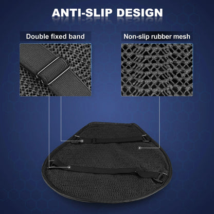 3D Honeycomb Gel Motorcycle Seat Cushion — Anti-Slip, Pressure Relief Ride Pad, Universal Moto Accessory