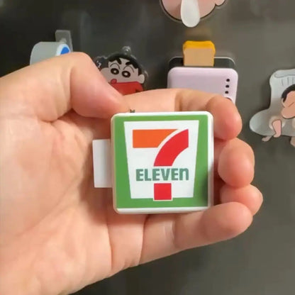 Magnetic Fridge Stickers – Coffee Shop 711 Luminous Light Box, Creative Convenience Store Decor & Home Ornament