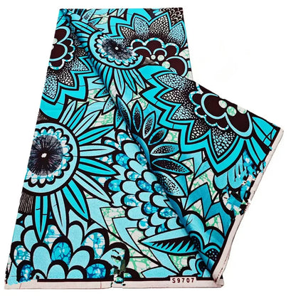 African Real Wax Print Fabric - 6 Yards 100% Cotton Ghana Ankara Loincloth Material