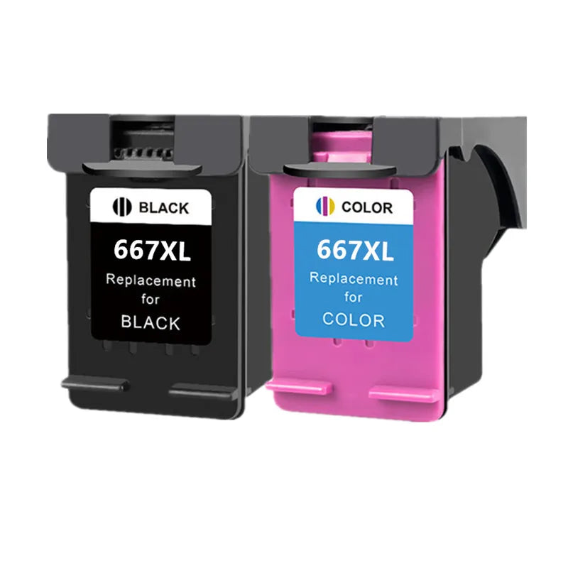 Remanufactured HP 667 / 667XL Ink Cartridge Replacement – Compatible Ink for HP DeskJet Ink Advantage 1275, 2374, 2375, 2376, 2775 & 2776 Printers