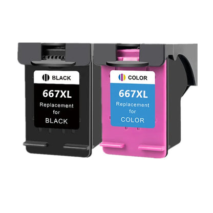 Remanufactured HP 667 / 667XL Ink Cartridge Replacement – Compatible Ink for HP DeskJet Ink Advantage 1275, 2374, 2375, 2376, 2775 & 2776 Printers