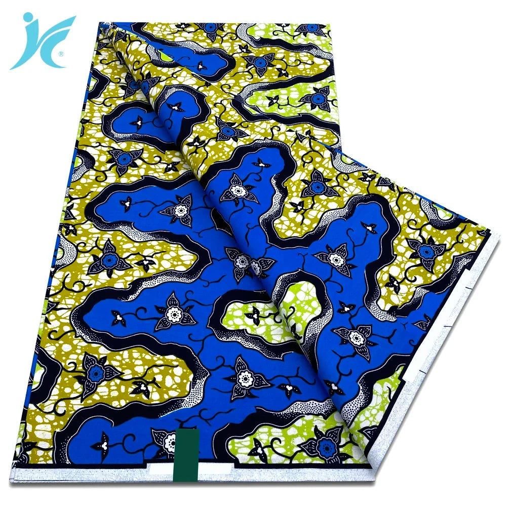 African Real Wax Print Fabric - 100% Cotton Ankara Sewing Material Wholesale Quality