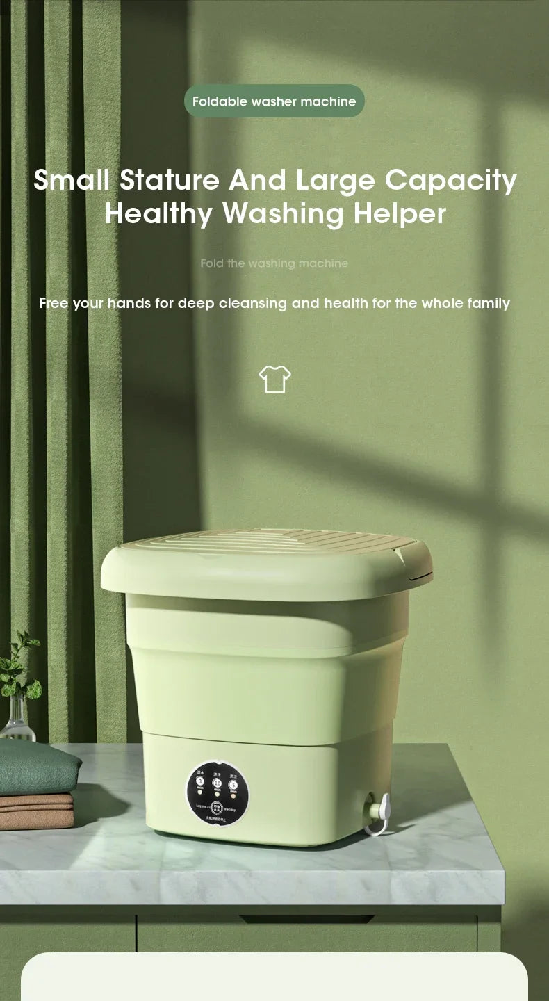 Portable Mini Washing Machine – 4.5L Washer for Socks, Underwear & Panties, Travel & Dorm Use, EU/US/UK/AU Plug