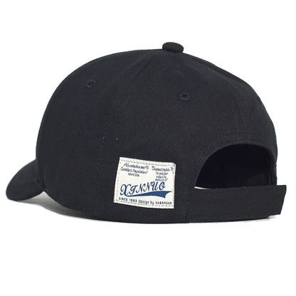 Men's & Women's Short Brim Cotton Baseball Cap – Vintage Casual Dad Hat, Adjustable Trucker Style with Nylon Fastener Tape