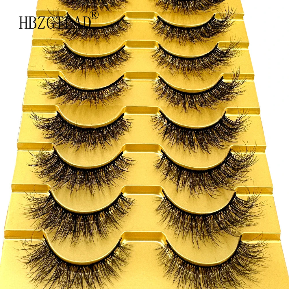 38 Styles 10 Pairs 3D Mink False Eyelashes – Natural Short & Long Fake Lashes Makeup Extension Kit