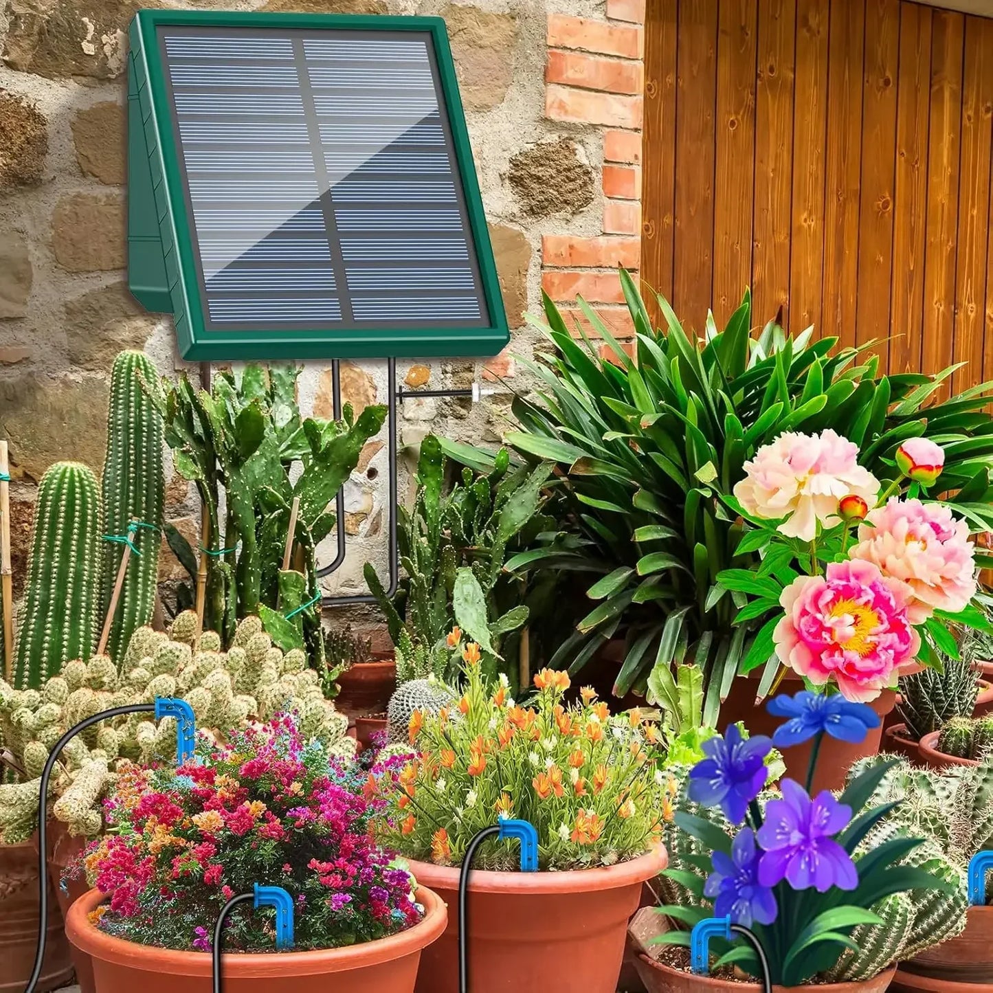 Solar Garden Drip Irrigation System — Automatic Balcony Watering DIY with Drip Hose