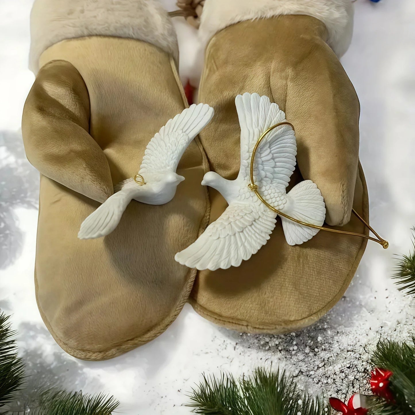 Friendship Doves Resin Ornament – Home Alone 2 Inspired Christmas Tree Decoration, Perfect Gift
