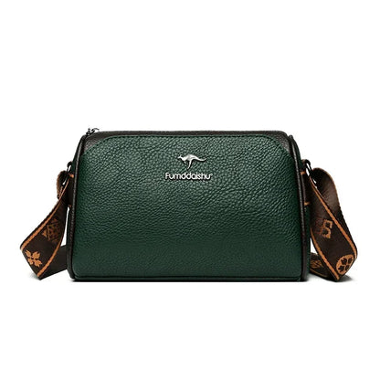 Women’s Soft Leather Shoulder Bag – Luxury Designer Vintage Crossbody & Messenger Handbag
