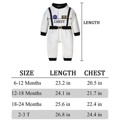 Toddler Astronaut Costume – Baby Boys Space Suit Romper, Infant Halloween & Birthday Party Cosplay Jumpsuit