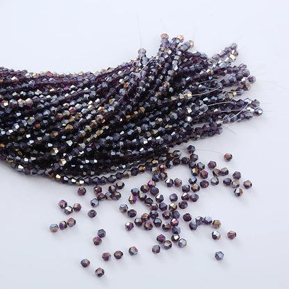 3/4mm Crystal Bicone Glass Beads - White Loose Faceted Beads for DIY Bracelets, Earrings & Jewelry Making