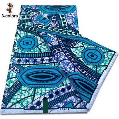 African Ankara Wax Fabric - 100% Cotton Soft Pink Pagne Fashion Print