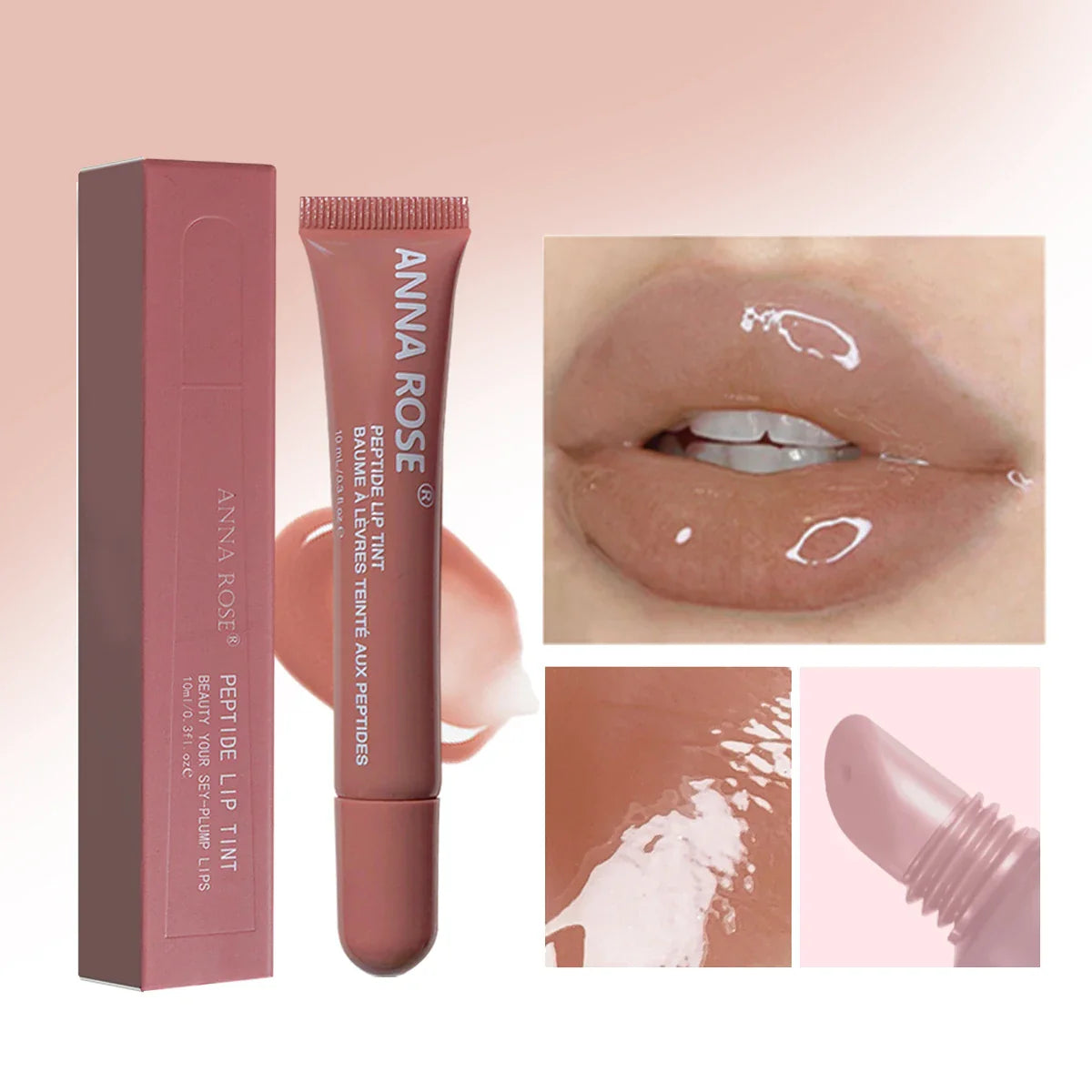 4-Color Lip Balm Set – Long-Lasting Moisturizing Gel with Coffee & Raspberry Lip Care Essence, Perfect Valentine’s Day Gift