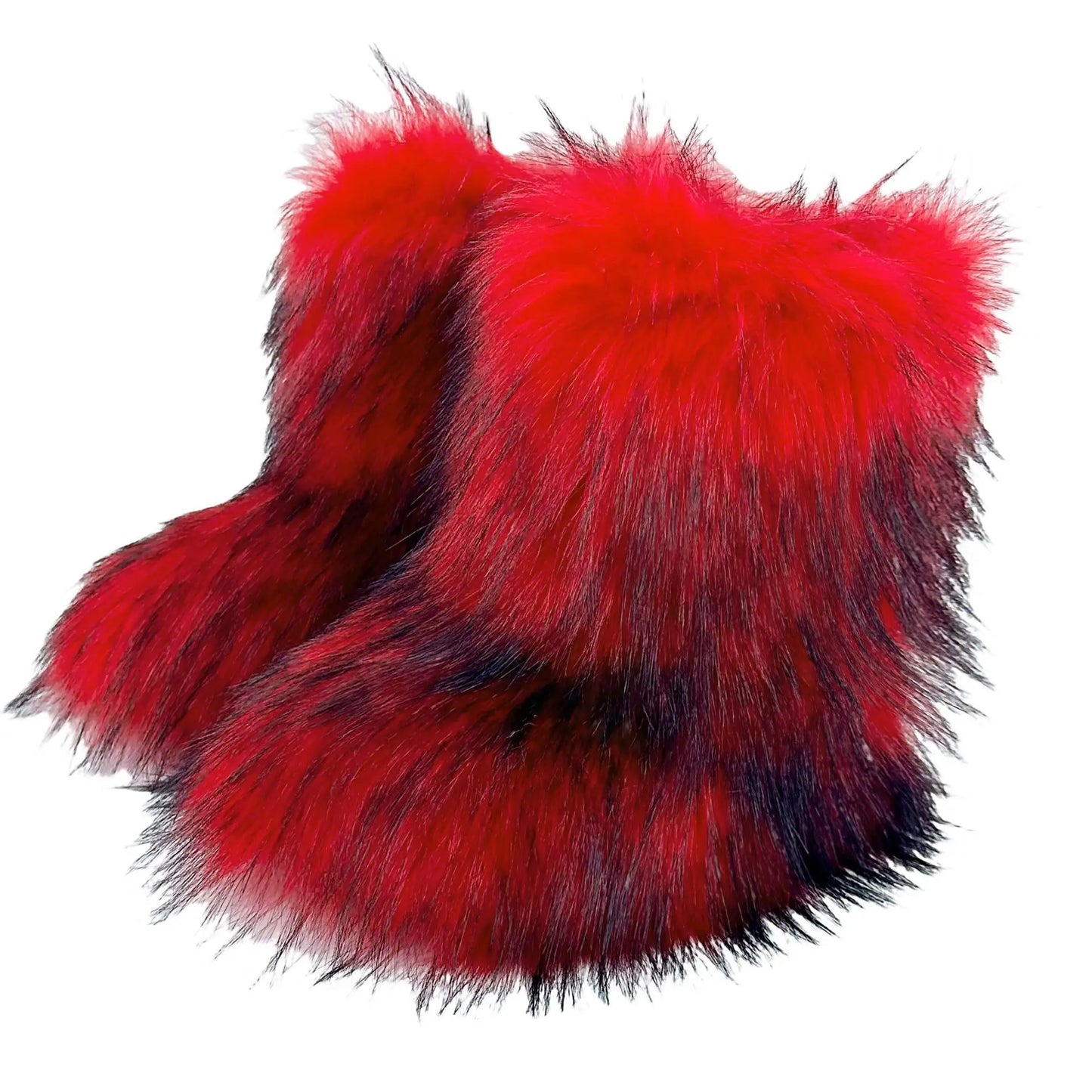 Women’s Faux Fur Winter Boots - Plush Warm Snow Shoes for Ladies with Luxury Furry Fashion Style