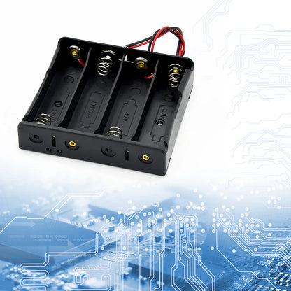 10-in-1 Plastic 18650 Battery Holder — 1/2/3/4 Slot Storage Box with Wire Lead for 3.7V 18650 Batteries
