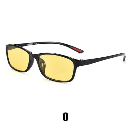 Vintage Unisex Anti-Glare Night Vision Driving Glasses – Ultralight Square Frame Myopia Eyewear (-4.0)