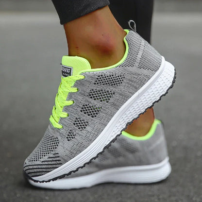 New Women's Lace-Up Flats – Casual Sneakers, Soft & Comfortable, Plus Size Available