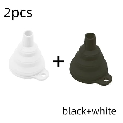Mini Foldable Silicone Funnel - Collapsible Portable Funnel for Fuel, Oil, Beer & Kitchen Accessories