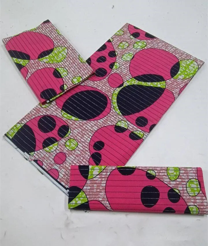100% Cotton Ankara Fabric - High Quality African Print Batik Real Wax Pagne 6 Yards for Stylish Sewing