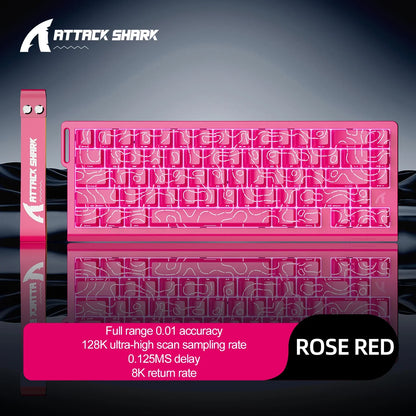X68HE Attack Shark Magnetic Mechanical Gaming Keyboard – Wired Pro Gaming with 0.01mm Rapid Trigger, 8000Hz, SOCD/Rs 0.125ms