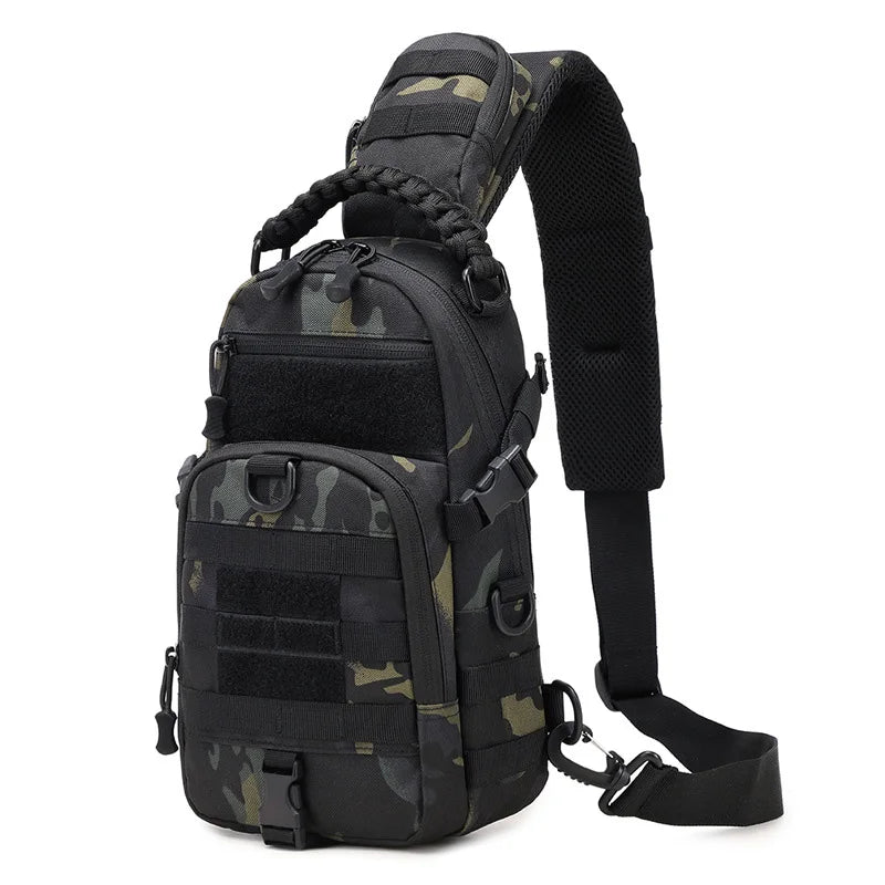 Men’s Tactical Camping Chest Bag – Outdoor MOLLE Sling Shoulder Pack for Hiking, Cycling, Fishing & Climbing